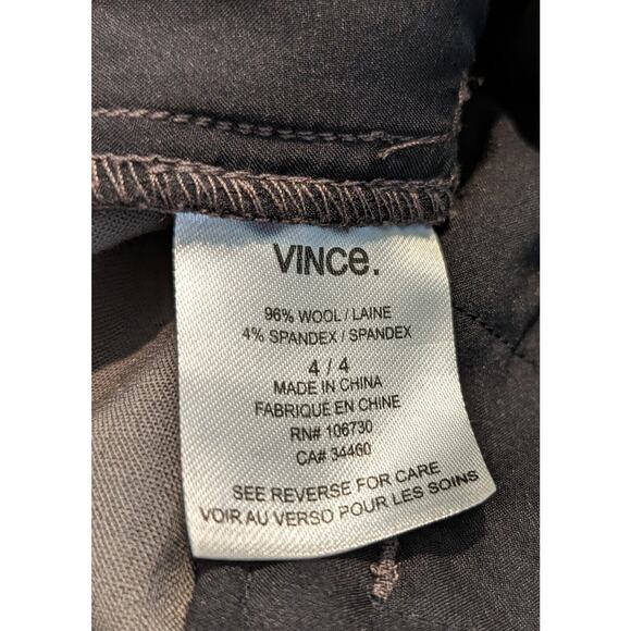 Vince Womens Wool Trousers Pants Size 4 Brown Tuxedo Stripe Classic Work Office - Picture 7 of 9